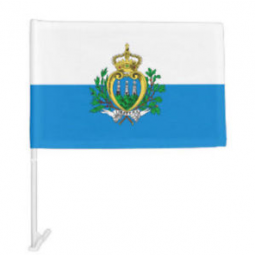 Outdoor polyester San Marino national car window flag