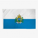 atacado bandeira nacional de San marino bandeira de poliéster de 3 * 5FT San marino