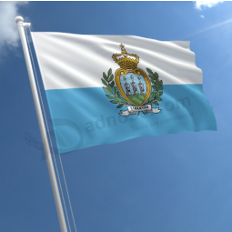 Bandera nacional duradera de 3 * 5 pies San Marino