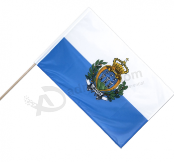 Hete verkoop draagbare mini San marino vlag zwaaien
