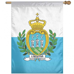 bandera de jardín personalizada poliéster banderas de patio de San marino