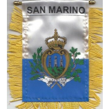 Auto achteruitkijkspiegel venster San marino mini vlag banner