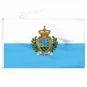 goedkope polyester vlaggen custom digitaal bedrukt 3x5ft San marino vlag