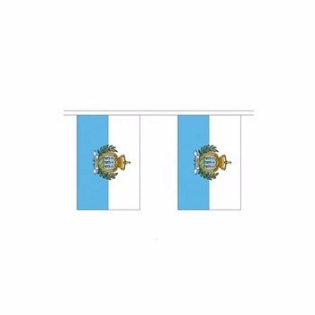 Drapeau de la République de Saint-Marin 5,5 * 8,8 pouces, bannières de drapeau de fanion de pays San M