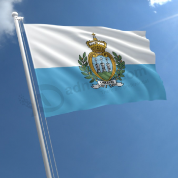 Bandera de alta calidad del barco de la bandera del país de San Marino