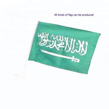 100% polyester afdrukken Saoedi-Arabië land autoraam vlaggen