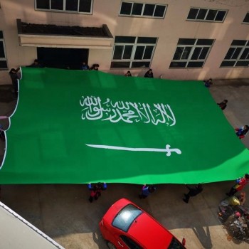 огромный флаг Саудовской Аравии с высоким качеством