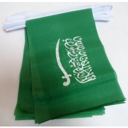 Saudi Arabia 6 Meters Bunting Flag 20 Flags 9'' x 6'' - Saudi Arabian String Flags 15 x 21 cm
