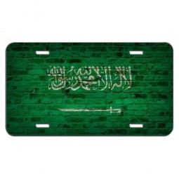 Saudi-Arabien Flagge Brick Wall Design Nummernschild
