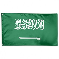 High quality polyester fabric digital print Saudi Arab flag