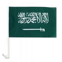 ニットポリエステルサウジアラビア国車窓旗バナー