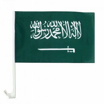 ニットポリエステルサウジアラビア国車窓旗バナー