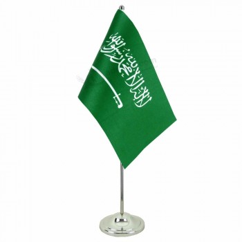 폴리 에스테르 미니 오피스 사우디 아라비아 테이블 탑 플래그