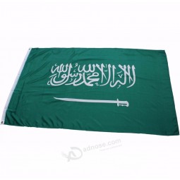 material de tela 3x5 país nacional impresión de bandera de arabia saudita