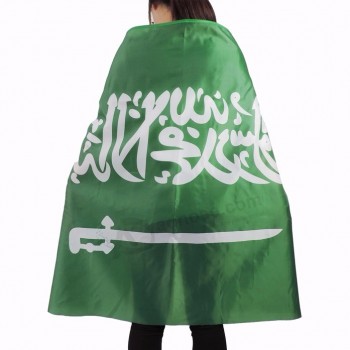 poliéster de alta calidad saudi aradia country body cape flag