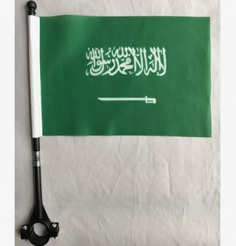 bandeiras da bicicleta da bicicleta de Arábia Saudita da poliéster com polo plástico