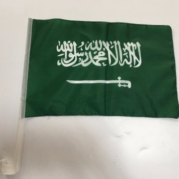 Bonne qualité 30x45 Arabie Saoudite drapeau de voiture de pays
