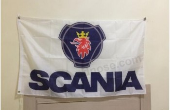 Drapeau logo Scania Trucks, Scania Trucks 90 150 CM Bannière en polyester sans mât