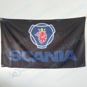 Neue flagge autorennen banner fahnen für scania flag 3 x 5ft 90x150cm schwarz