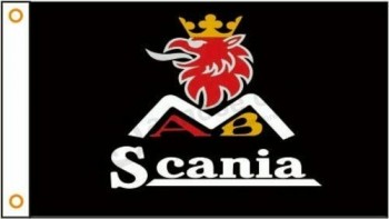 Drapeau personnalisé Drapeau de voiture Scania bannière 3x5ft 100D poliester