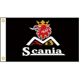 custom flag Autofahne scania banner 3x5ft 100d poliester