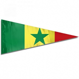 カスタムデザインポリエステル三角形セネガル旗布フラグ