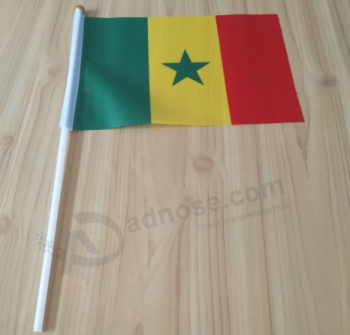 Éventail Drapeau Sénégal Main Vague Drapeau National