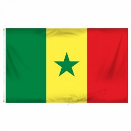 Heat sublimation polyester fabric national flag Senegalese flag