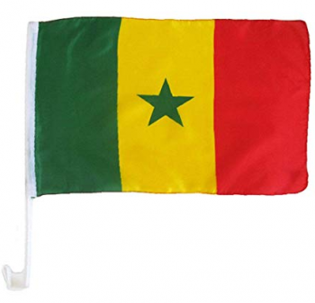 Фабрика по продаже автомобилей окно Сенегал флаг с пластиковым полюсом