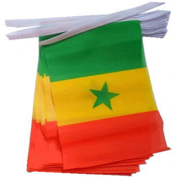 mini bandera de cuerda senegal bandera del empavesado senegalés