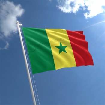 Drapeau national du Sénégal en polyester de haute qualité