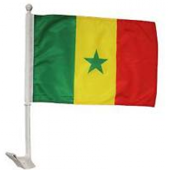 Оптовые цифровые печатные полиэстер Сенегал Флаги окна автомобиля