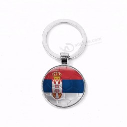 Heißer verkauf serbien fußball keychain und serbien flagge schlüsselanhänger