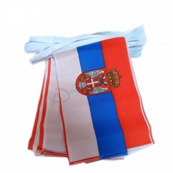 2019 esportes futebol 75D poliéster sérvia bandeira bunting