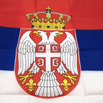 Stampa bandiera serbia 100% poliestere 3x5 piedi