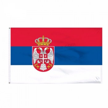 Pays européen haute qualité bon prix Serbie Drapeau de la fête nationale