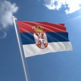 In vendita bandiera serbia 100% poliestere coppa del mondo a buon mercato