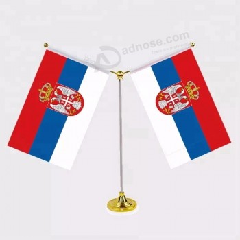 Drapeau de table de la Serbie / Drapeau du pays serbe dsk