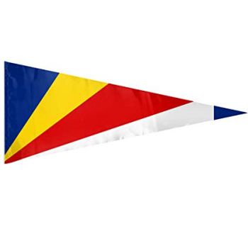 bandeiras de bandeira de estamenha de triângulo decorativo poliéster seychelles