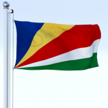 세이셸 국기 폴리 에스터 직물 세이셸 국기