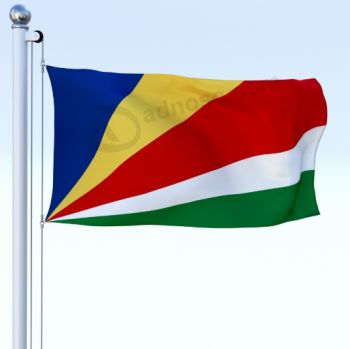 tecido de poliéster com bandeira nacional de seychelles