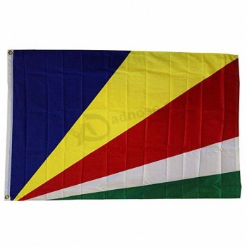 Tejido de poliéster de doble cara gran bandera del país de África Seychelles