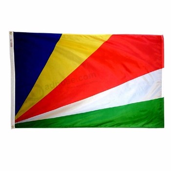 공장 직접 판매 디지털 인쇄 폴리 에스터 국가 세이셸 깃발