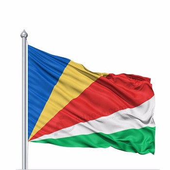 Bajo precio nacional al aire libre colgante personalizado 3x5ft impresión bandera de seychelles