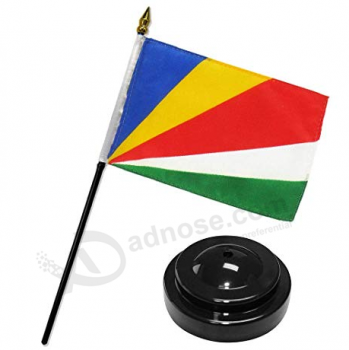 impresión de seda poliéster seychelles bandera de mesa del país