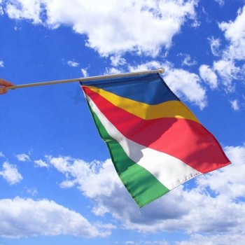 30x45cm poliéster seychelles bandera ondeando a mano