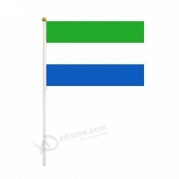 Short shipping time 2019 low price SIERRA LEONE national team hand flag
