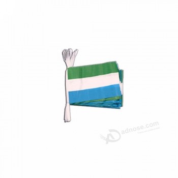 Werbeartikel der Stoter Flagge Sierra Leone-Landesflaggenflaggen-Schnurflagge