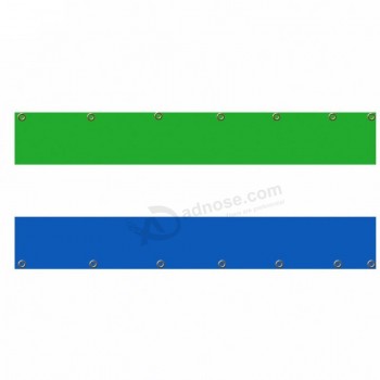 Tissu en nylon utile pour l’extérieur Drapeau en maille de la Sierra Leone