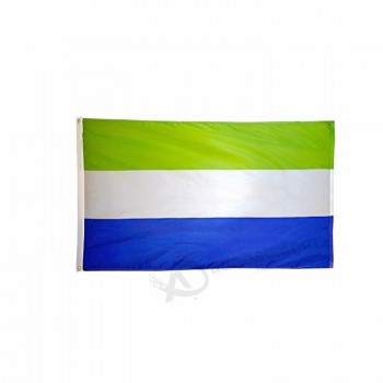 Promotional excellent fabric best printing Sierra leone flag